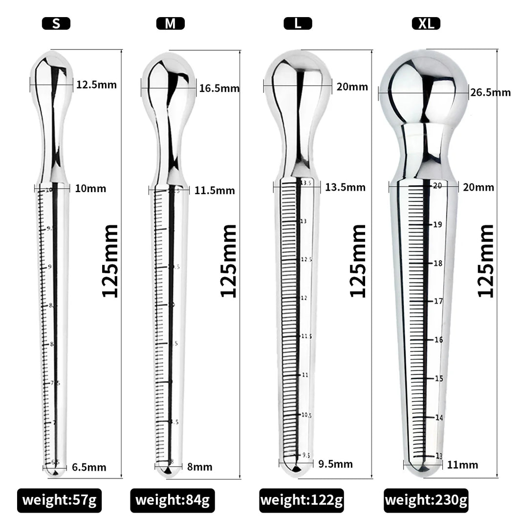 Plug Urétral Acier Inoxydable FAAK – Retard Éjaculation & Prostate | 4 Tailles ou Kit Complet