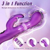 Vibromasseur Rabbit 4-en-1 – Rotation, Compression, Point G & Clitoris | 10 Modes
