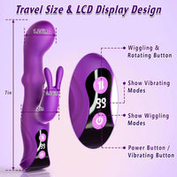 Vibromasseur Rabbit 4-en-1 – Rotation, Compression, Point G & Clitoris | 10 Modes