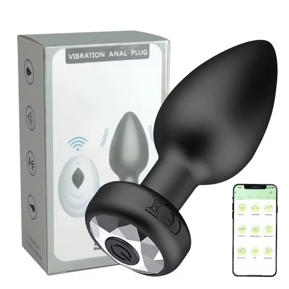Plug Anal Vibrant Connecté Bluetooth – Contrôle APP à Distance | Silicone | 4 Couleurs