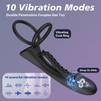 Kit Double Pénétration Vibrant – Plug Anal + Anneau Pénien | Couples