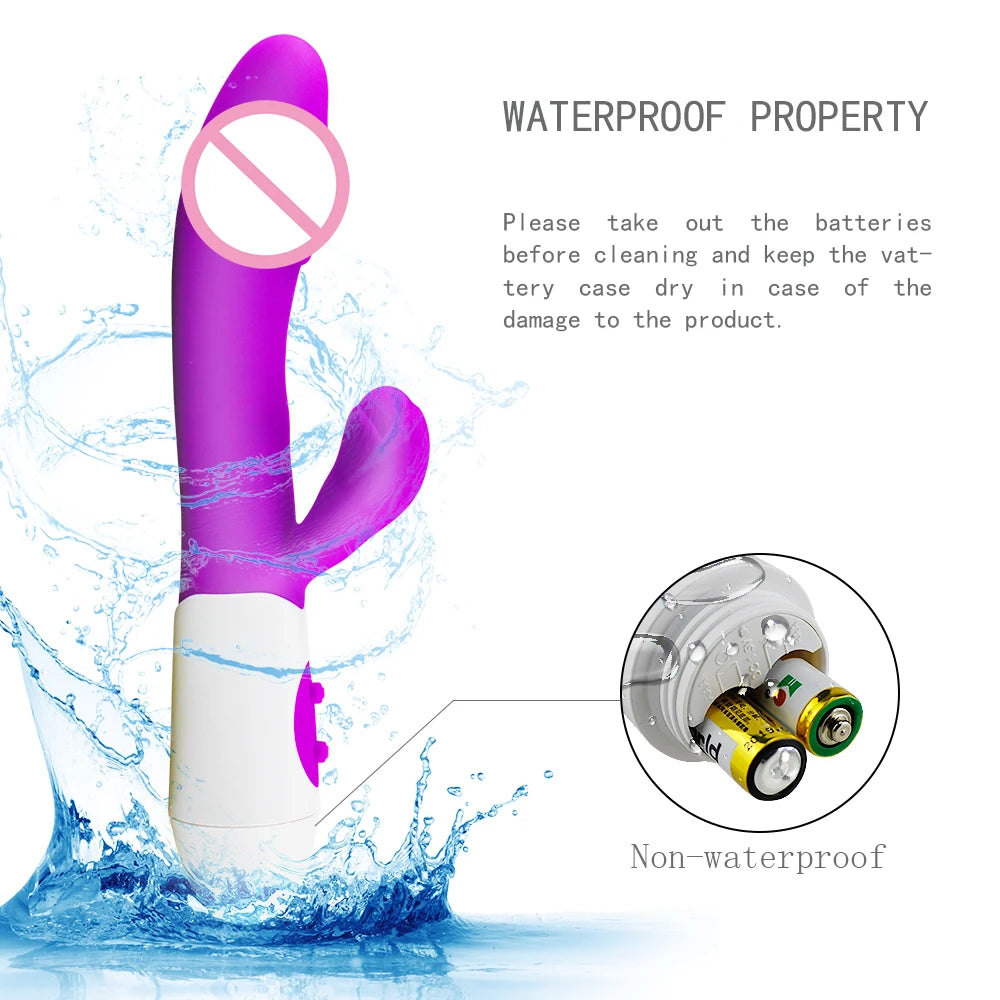 Vibromasseur Rabbit – Double Stimulation Point G & Clitoris | 10 Vitesses | Silicone Waterproof