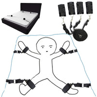 Kit Bondage BDSM Menottes Poignets & Chevilles – Nylon Ajustable