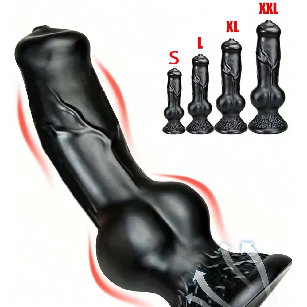 Gode Fantaisie Animal avec Ventouse QiiAii – PVC Souple | 3 Couleurs | 5 Tailles