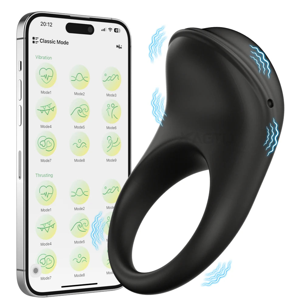 Anneau Pénien Vibrant Xbonp – Contrôle APP Bluetooth | Retard Éjaculation | Silicone CE