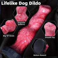 Gode Fantaisie Chien Nœud Monster avec Ventouse – Silicone Liquide Premium | 3 Tailles