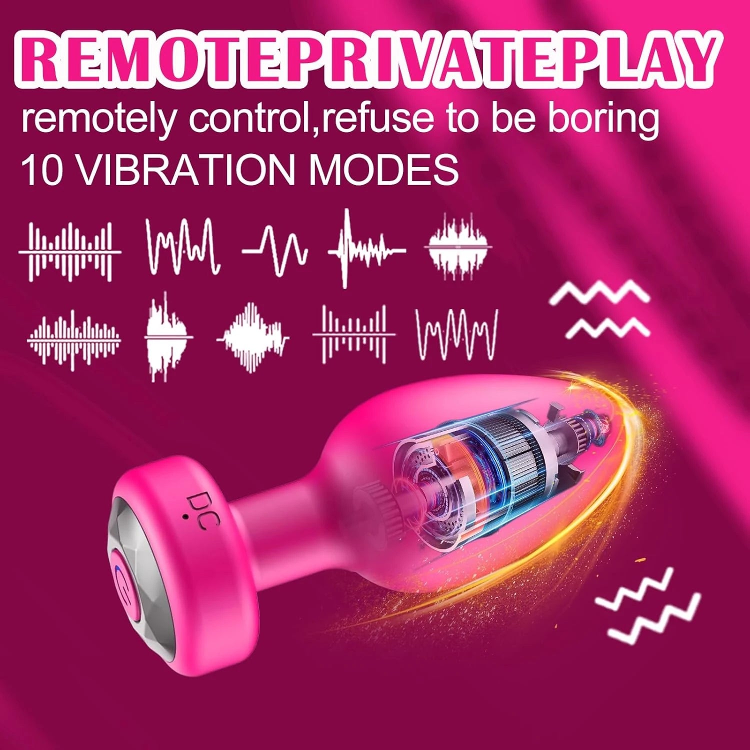 Plug Anal Vibrant Connecté – App ou Télécommande, 10 Modes | Plaisir à Distance