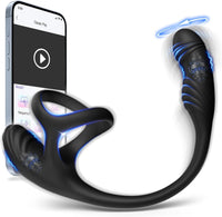 Vibromasseur Anal avec Anneau Pénien – Silicone | Télécommande | Double Stimulation