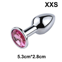 Plug Anal en Métal & Base Gemme – Bijou Intime Rafiné & Sensations Thériques