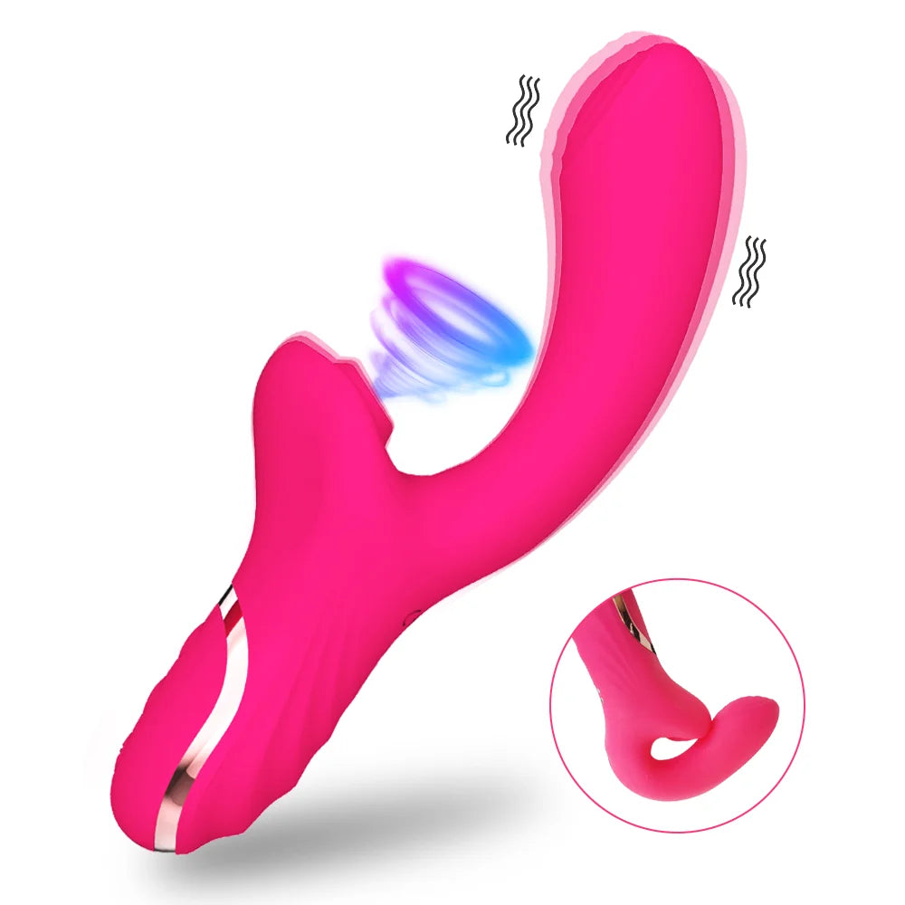 Vibromasseur Clitoridien 2-en-1 – Aspiration & Vibration, Double Orgasme Garanti
