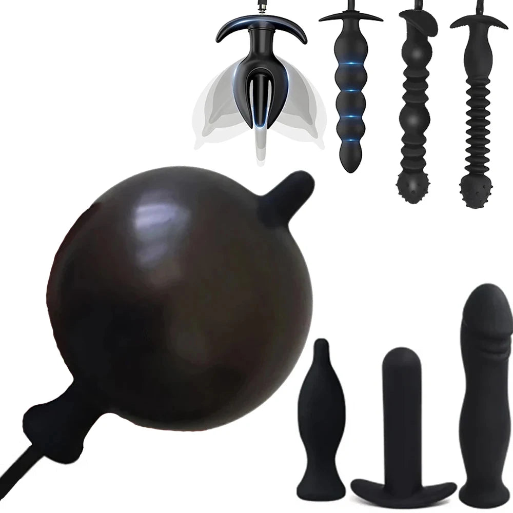Plug Anal Gonflable avec Pompe – Silicone Médical | 12 Modèles | Dilatation Progressive