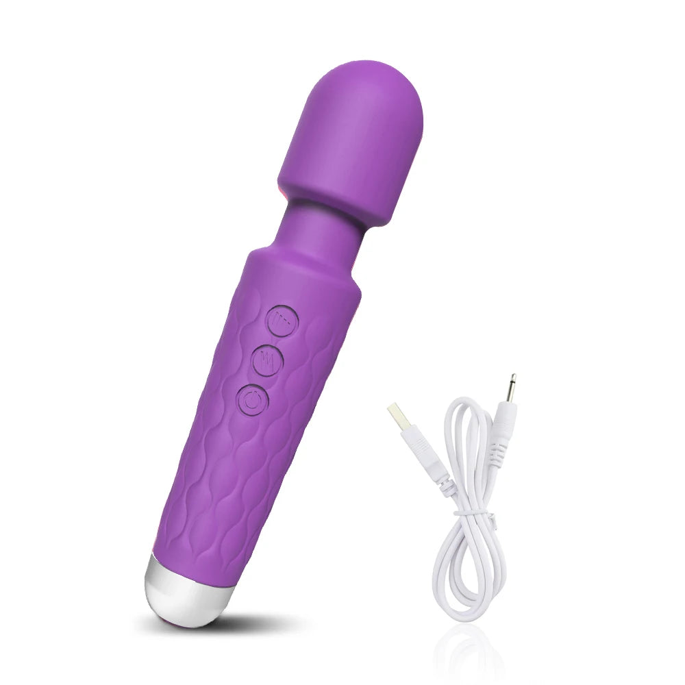 Vibromasseur Baguette Magique AV – 20 Modes & 8 Intensités | Clitoris & Point G