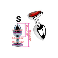 Plug Anal Métal Cœur – 6 Couleurs | 3 Tailles S/M/L | Acier Inoxydable | Unisexe