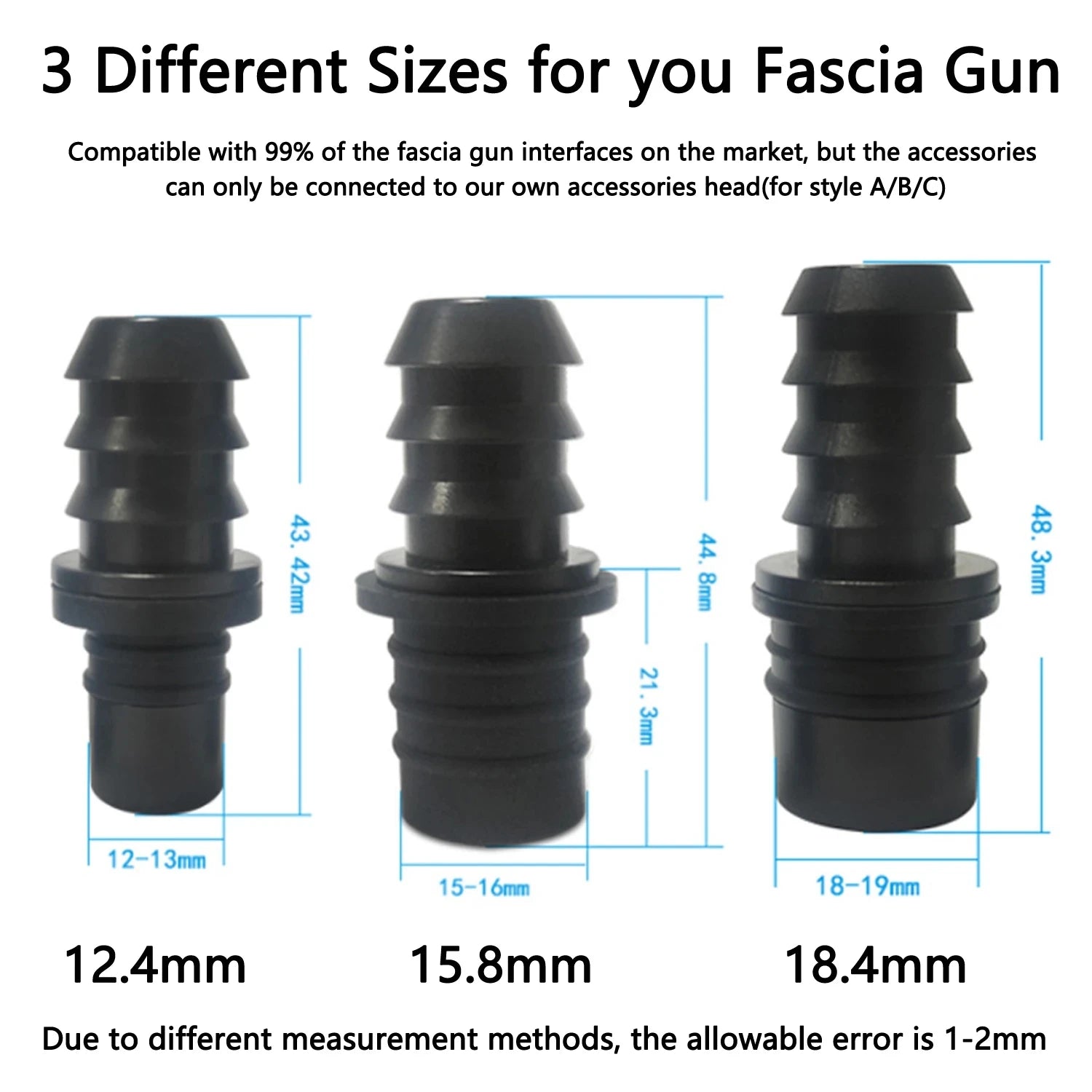 Embouts Silicone FREDORCH pour Pistolet de Massage –3 Diamètres | CE