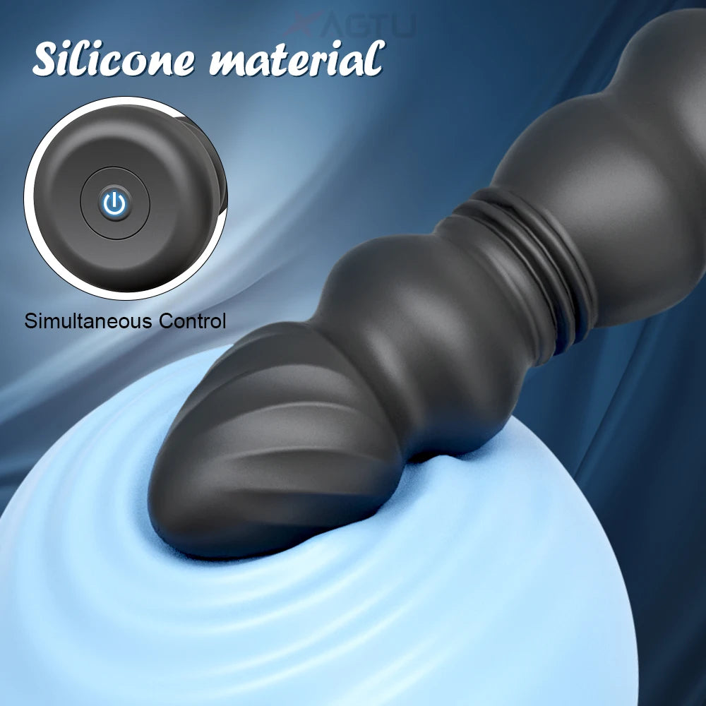 Plug Anal Vibrant Va-et-Vient Xbonp – Silicone | Massage Prostatique | APP ou Télécommande