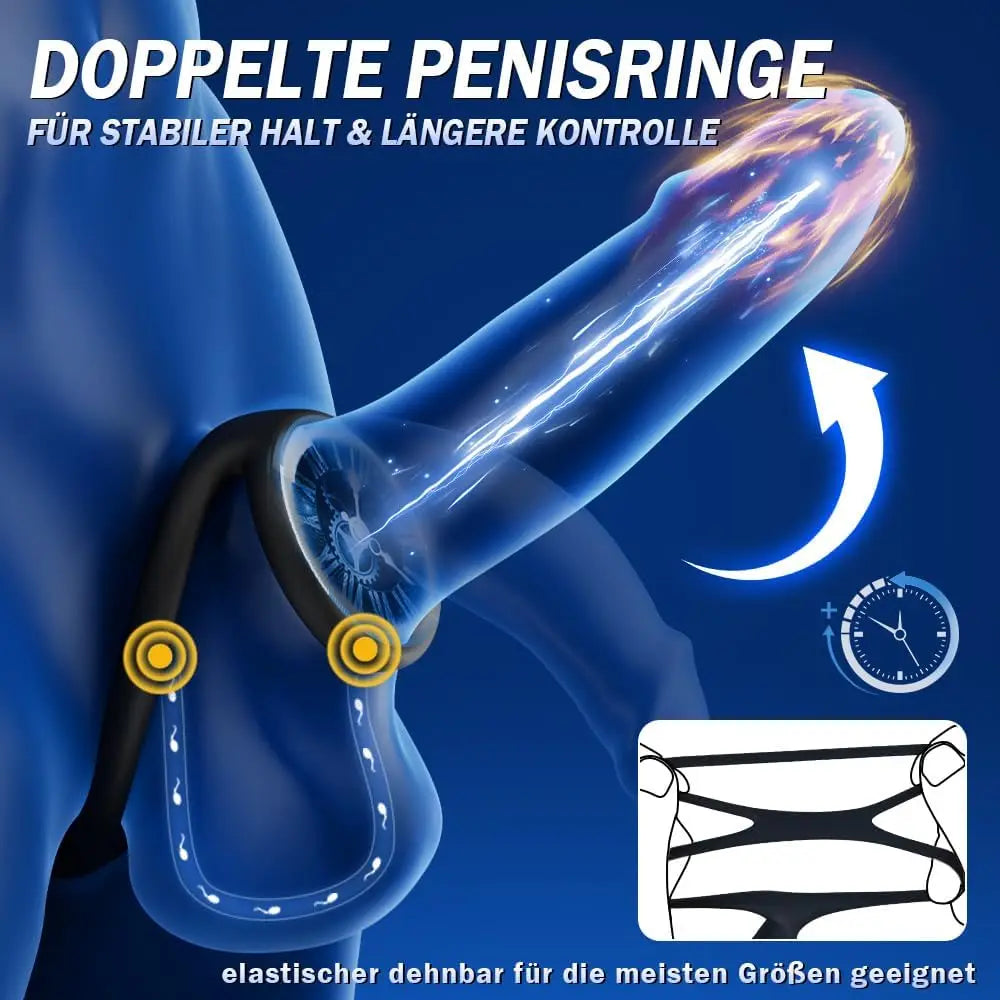 Vibromasseur Anal avec Anneau Pénien – Silicone | Télécommande | Double Stimulation