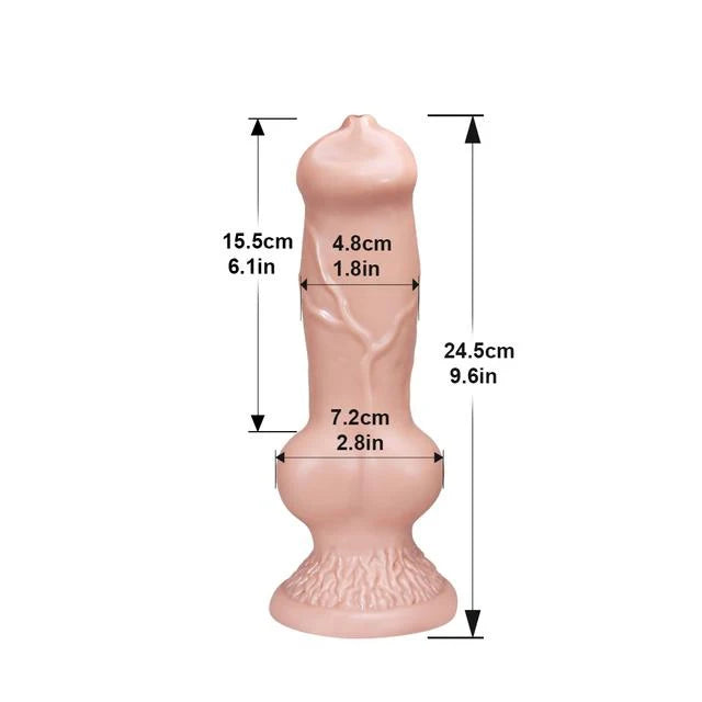 Gode Fantaisie Animal avec Ventouse QiiAii – PVC Souple | 3 Couleurs | 5 Tailles