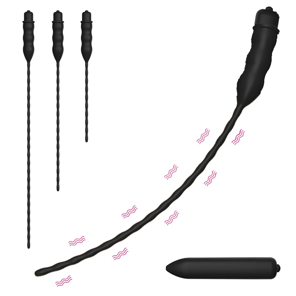 Vibrateur Urétral Vibrant – 10 Fréquences & 3 Tailles | Sounding Pénien