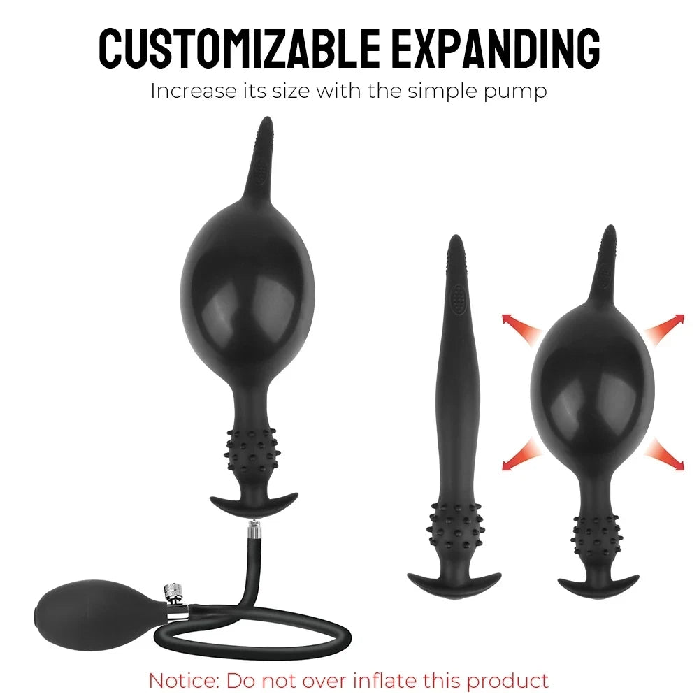Plug Anal Gonflable avec Pompe – Silicone Médical | 12 Modèles | Dilatation Progressive