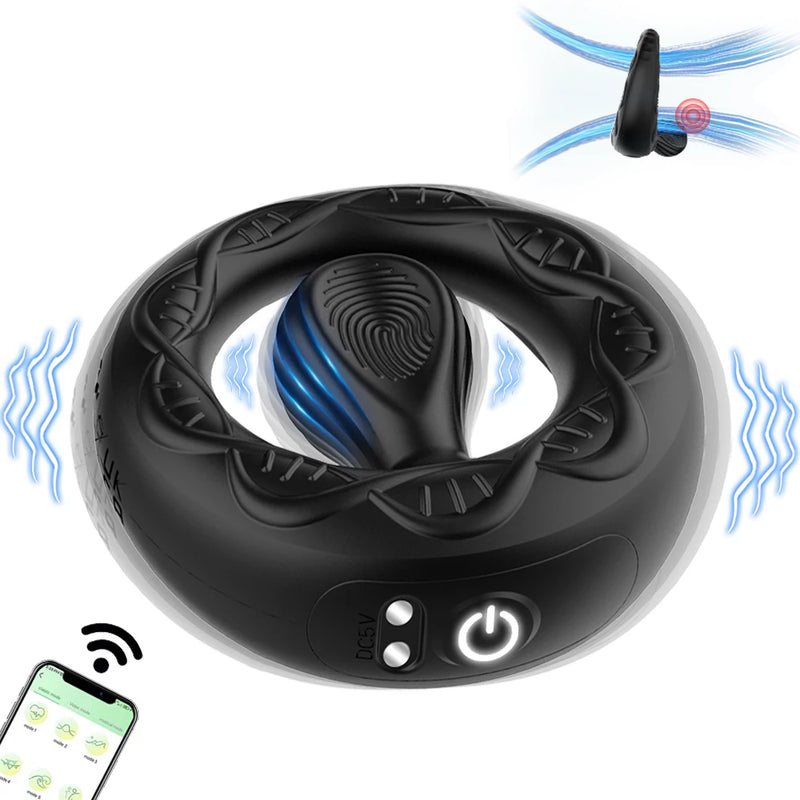 Anneau Pénien Vibrant Double Bingoxxo – APP Bluetooth | 9 Modes | Couple CE