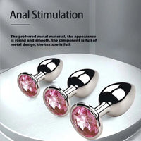 Plug Anal Métal Diamant – Bijou Intime Acier Inoxydable | 5 Tailles XXS à L