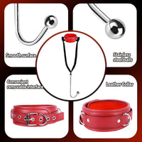 Kit BDSM Harnais Crochet Anal  – Cuir Ajustable | CE