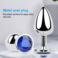 Plug Anal en Métal & Base Gemme – Bijou Intime Rafiné & Sensations Thériques