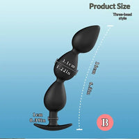 Plug Anal à Billes Métalliques & Corps Silicone – 2 ou 3 Billes | Port Long Durée | Unisexe