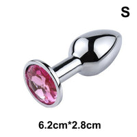 Plug Anal en Métal & Base Gemme – Bijou Intime Rafiné & Sensations Thériques