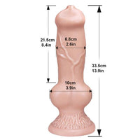 Gode Fantaisie Animal avec Ventouse QiiAii – PVC Souple | 3 Couleurs | 5 Tailles