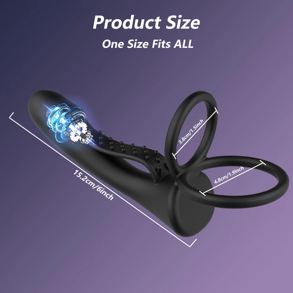 Kit Double Pénétration Vibrant – Plug Anal + Anneau Pénien | Couples