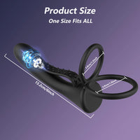 Kit Double Pénétration Vibrant – Plug Anal + Anneau Pénien | Couples