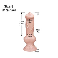 Gode Fantaisie Animal avec Ventouse QiiAii – PVC Souple | 3 Couleurs | 5 Tailles