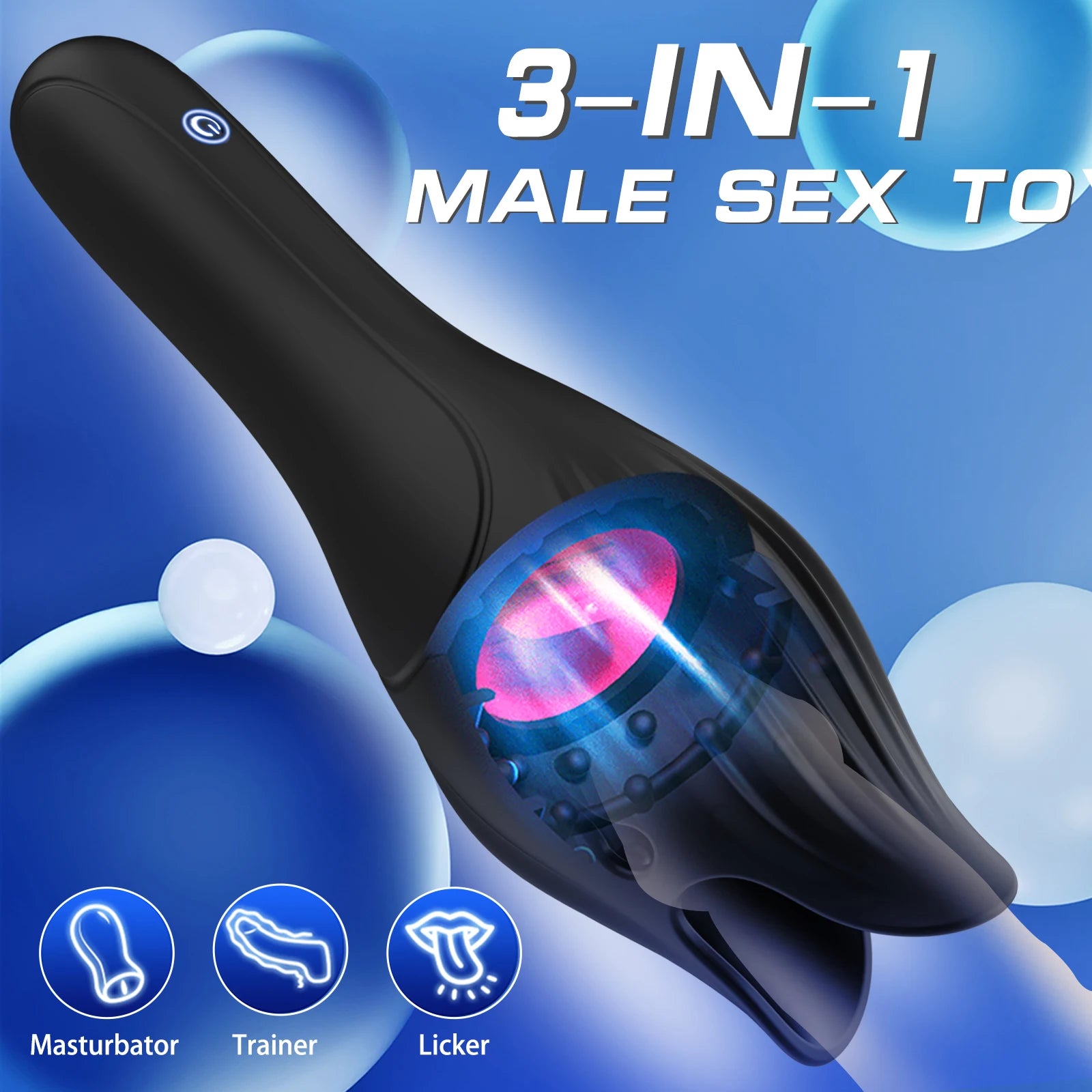 Entraîneur de Gland Vibrant – Silicone Souple | Masturbateur Portâble | Endurance & Sensations
