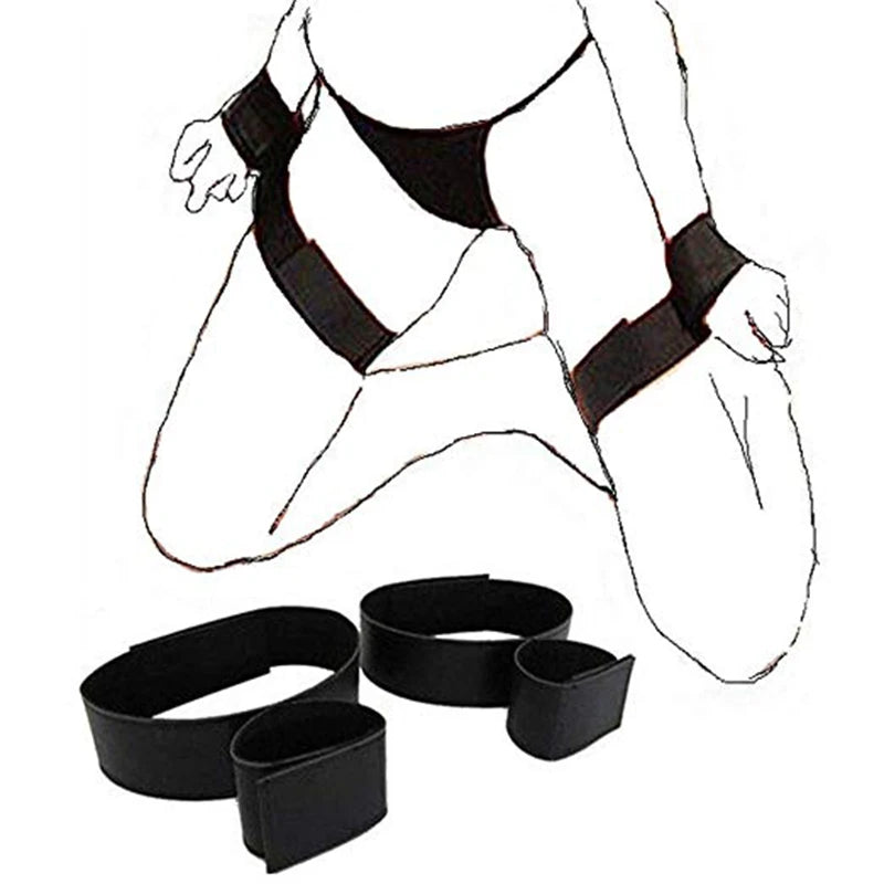 Kit Bondage BDSM Menottes Poignets & Chevilles – Nylon Ajustable