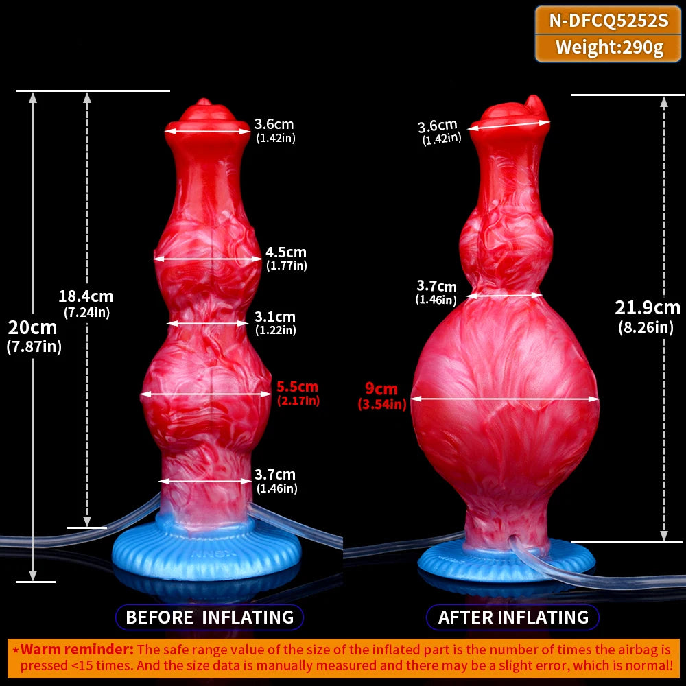 Gode Éjaculateur Gonflable Double Nœud – Plug Anal Gicleur | Unisexe | Tailles S & M