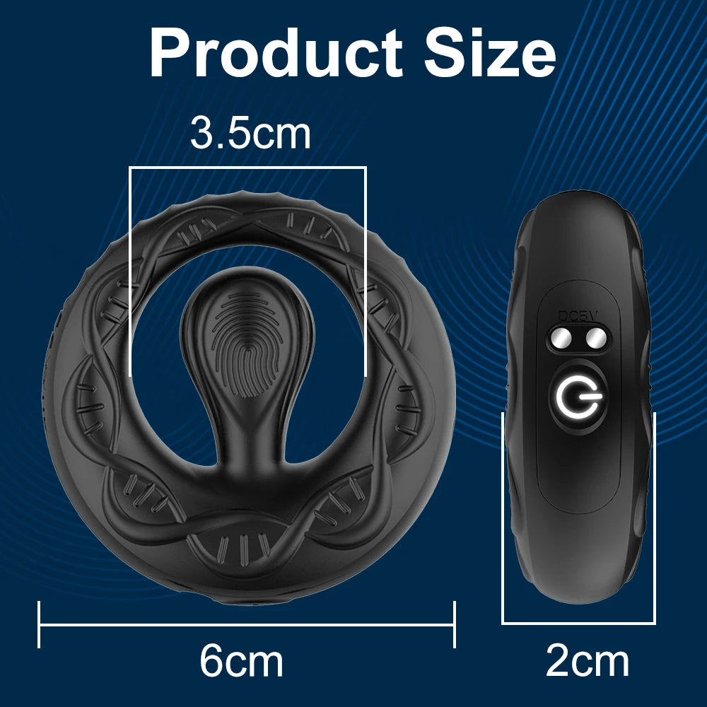 Anneau Pénien Vibrant Double Bingoxxo – APP Bluetooth | 9 Modes | Couple CE