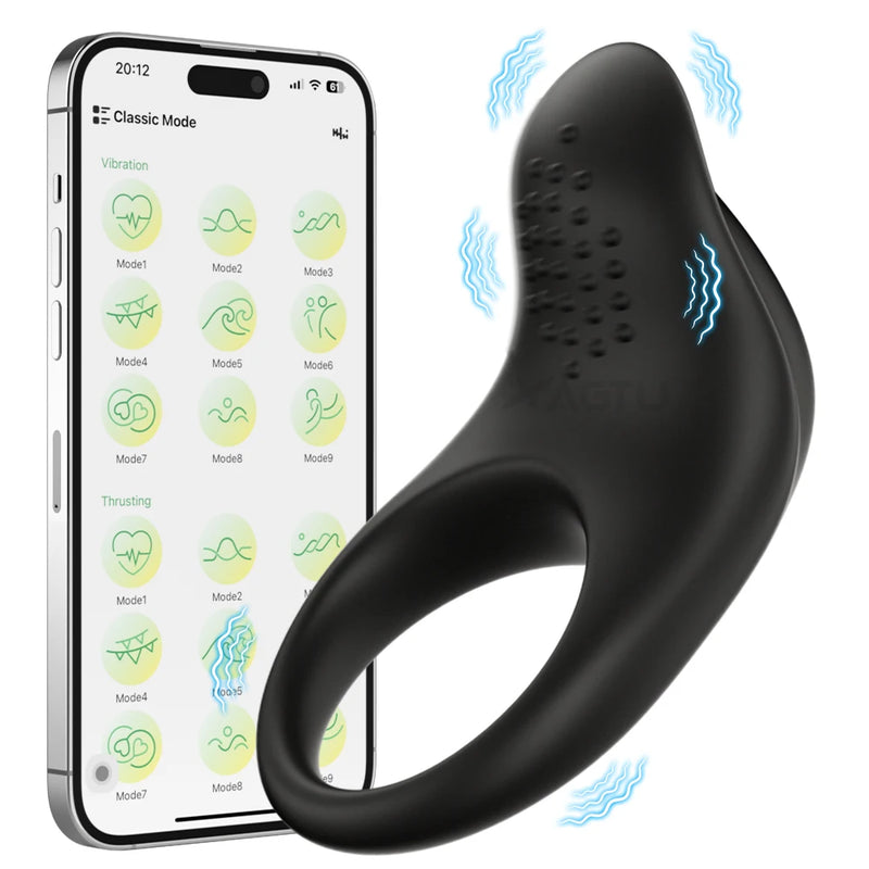 Anneau Pénien Vibrant Xbonp – Contrôle APP Bluetooth | Retard Éjaculation | Silicone CE