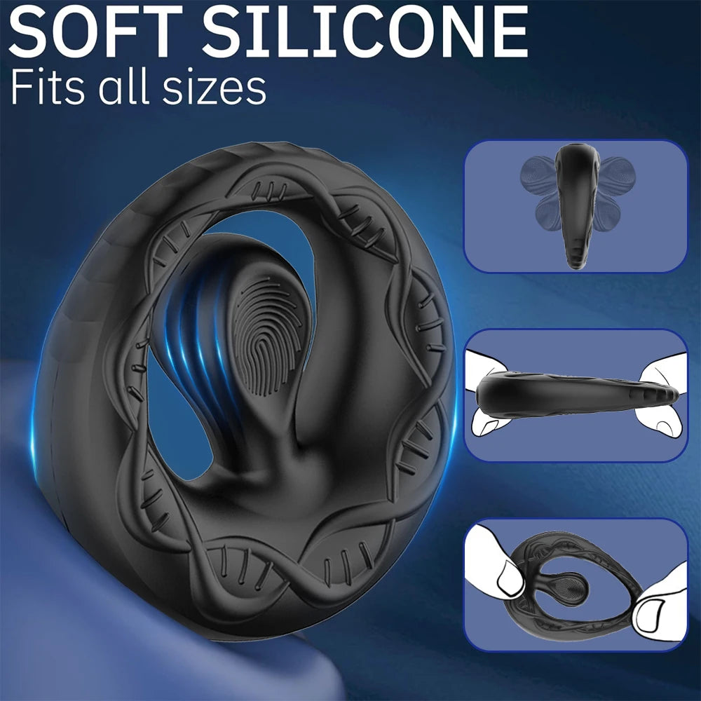 Anneau Pénien Vibrant Double Bingoxxo – APP Bluetooth | 9 Modes | Couple CE