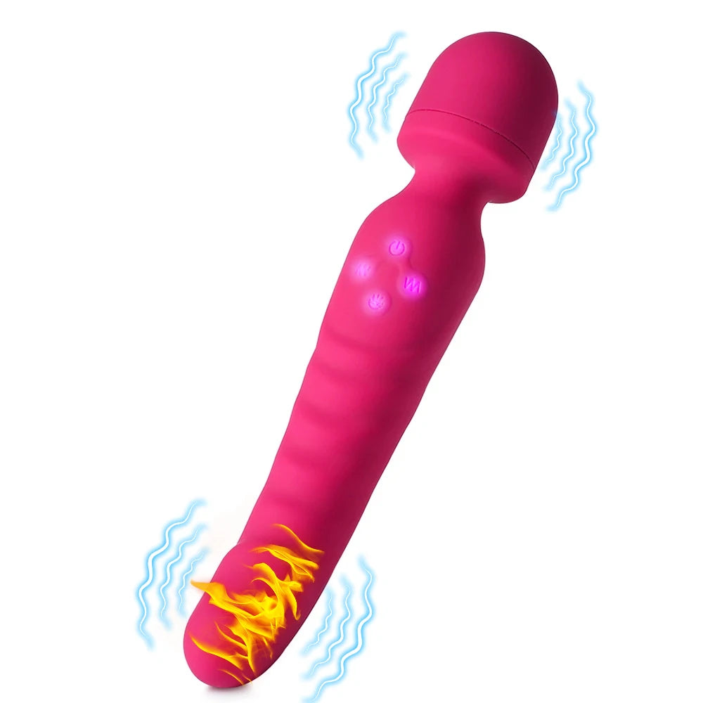 Vibromasseur Baguette Magique AV – Chauffant 40°C & Rotation 360° | 10 Modes