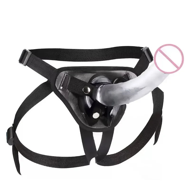 Gode Ceinture Strap-On avec Harnais Réglable – Silicone | 3 Tailles S/M/L | Couples & Unisexe