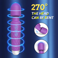 Vibromasseur Baguette Magique AV – 20 Modes & 8 Intensités | Clitoris & Point G