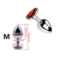 Plug Anal Métal Cœur – 6 Couleurs | 3 Tailles S/M/L | Acier Inoxydable | Unisexe