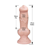 Gode Fantaisie Animal avec Ventouse QiiAii – PVC Souple | 3 Couleurs | 5 Tailles