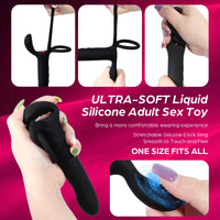 Kit 5-en-1 Double Pénétration – Anneau Vibrant, Gode & Plug Anal | Plaisir Ultime Couple