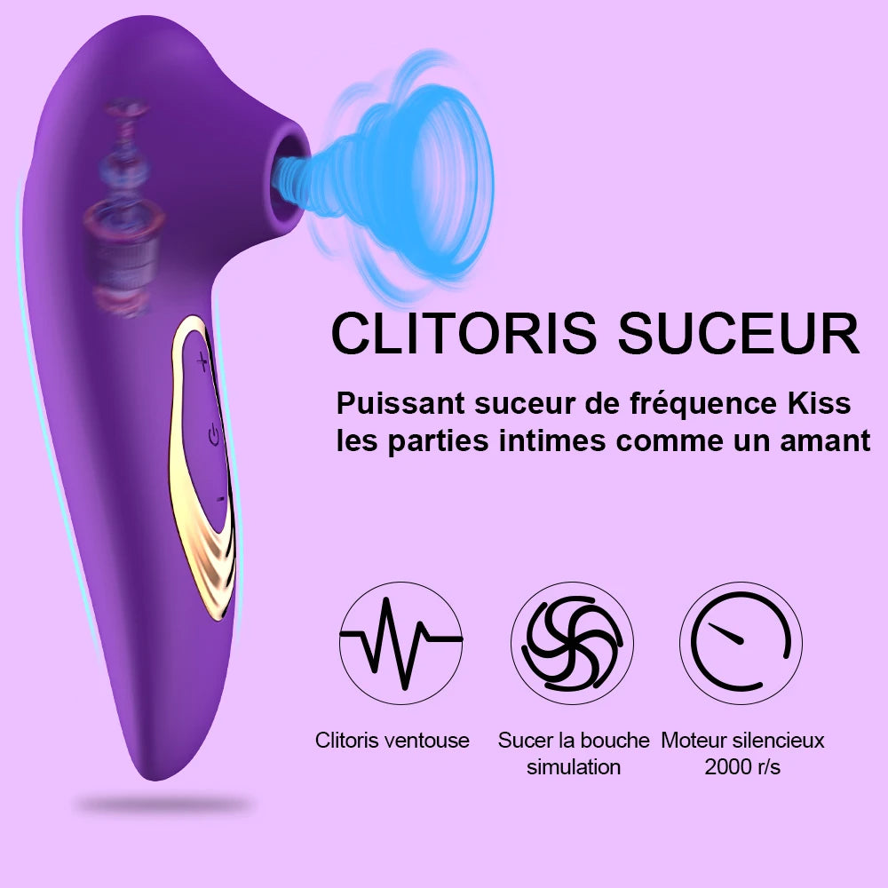 Stimulateur Clitoridien Aspirant & Vibrant – 5 Modes | Orgasme Sans Contact Garanti