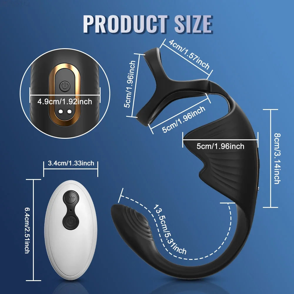 Kit Plug Vibrant & Cock Ring – Double Plaisir à Distance