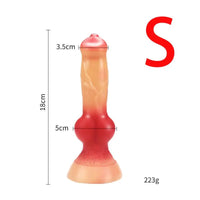 Gode Fantaisie Animal avec Ventouse QiiAii – PVC Souple | 3 Couleurs | 5 Tailles