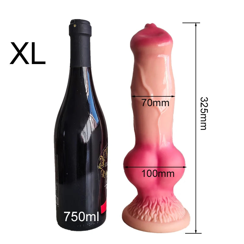 Gode Fantaisie Animal Ventouse – 5 Tailles XS à XL | PVC Souple