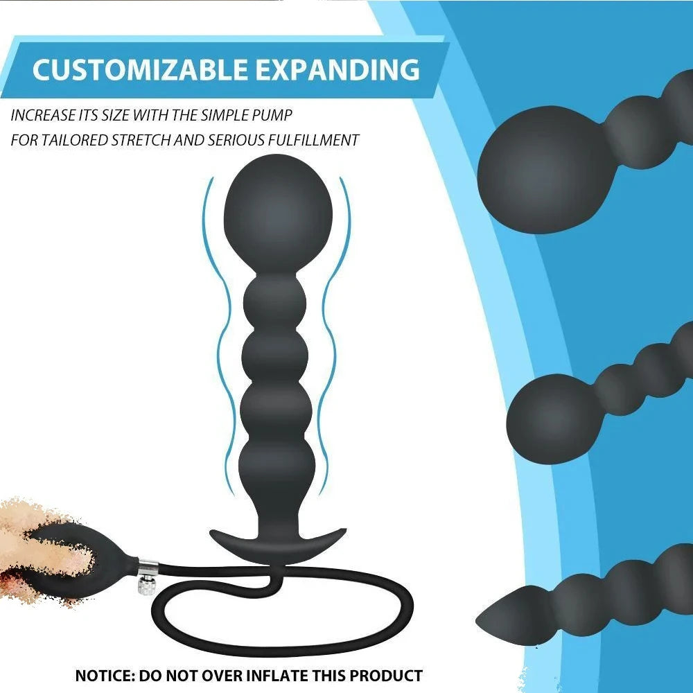 Plug Anal Gonflable avec Pompe – Silicone Médical | 12 Modèles | Dilatation Progressive